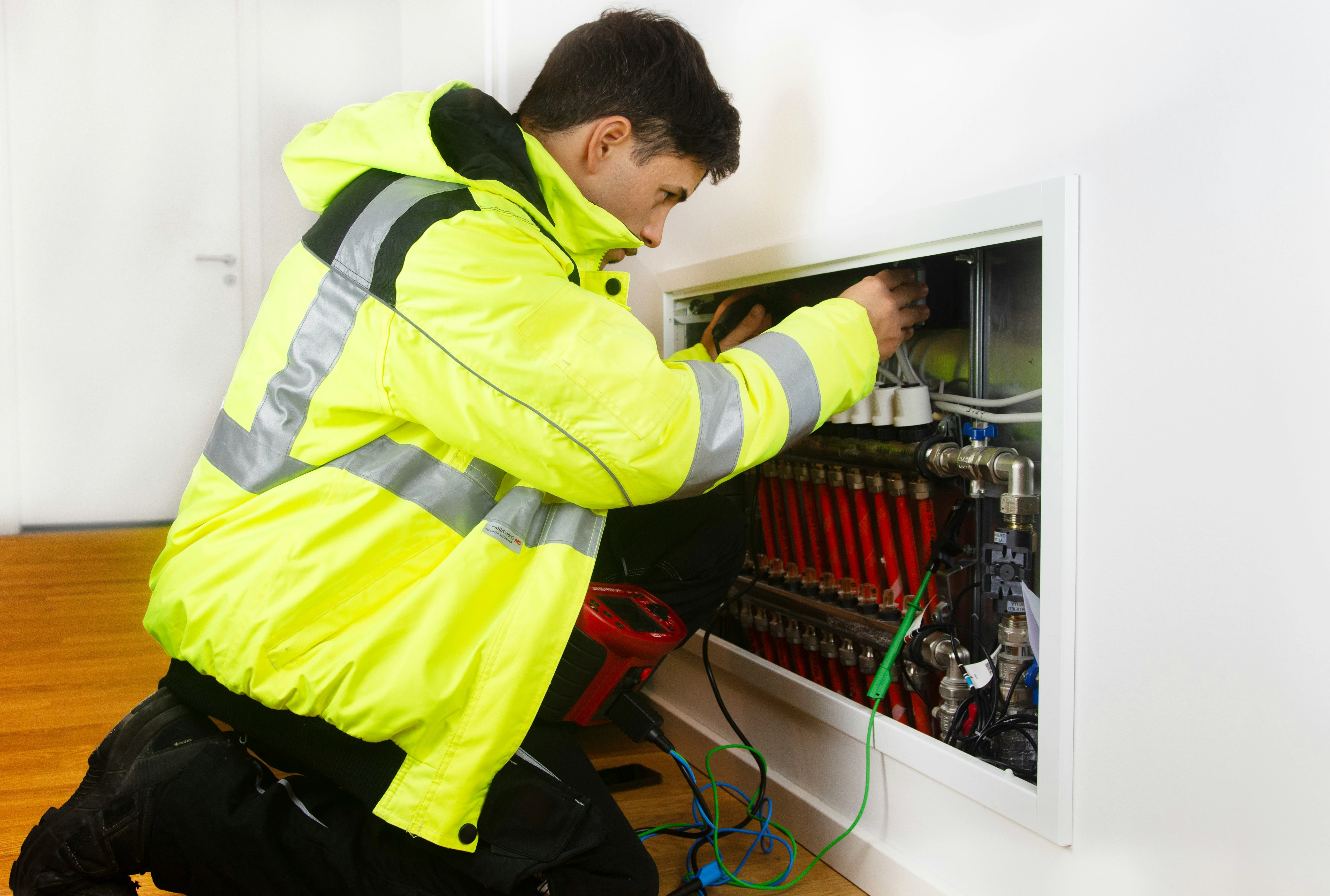 SB CORP electrician performing installation work